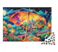 Fantasy Umbrella Jigsaw Puzzle for Adults 1000 Piece Jigsaw Puzzle Colorful Garden Puzzle Game for Family Paper Relaxation Gift 70x50cm/1000pcs