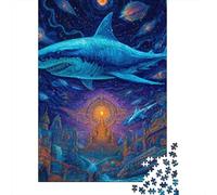 Fantasy Underwater Cityscape Jigsaw Puzzles Puzzles for Adults Kids. 1000 Piece Whimsical Challenge Toy Educational Game Home Decoration for Adults& Kids Age 14 Years Up 38x26cm/1000pcs