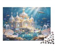 Fantasy Underwater Palace 1000 Piece Jigsaw Puzzle Paper Adult Ocean Wonders Jigsaw Puzzle for Adults Relaxation Focus Home Decor Gift 70x50cm/1000pcs