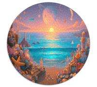 Fantasy Underwater World 1000 Piece Jigsaw Puzzle Paper for Adults Sunset Seascape Puzzle Game for Family Focus Relaxation Gift 1000pcs (67.5x67.5cm)