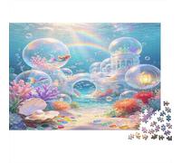 Fantasy Underwater World 1000 Piece Jigsaw Puzzle Paper Jigsaw Puzzle for Adults Colorful Coral Ocean Scene Relaxation Focus Gift for Home Decor 52x38cm/1000pcs
