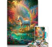 Fantasy Unicorn Jigsaw Puzzles for Teenagers 1000 Piece Puzzle,Educational Games Home Decoration Suitable for Desktop Decoration (38x26cm)