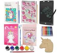 Fantasy Unicorn Mermaid Art and Craft Kit | Magic Waterbook, Scratchbook, Diary, Coloring Book, Writing Pad | Perfect Birthday or Return Gift