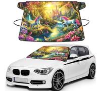 Fantasy Unicorn Print Car Windshield Cover For Ice And Snow Universal Fit For Most Cars Multifuntional Ice Protector Keep Snow Frost Off