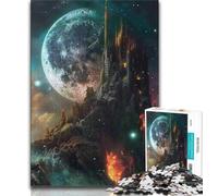 Fantasy Universe Landscape Jigsaw Puzzles for Adults Teenagers Jigsaws Puzzle,Help The Brain Exercise Addictive Toys to Cultivate Patience Parent-child Interaction (38x26cm)
