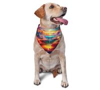 Fantasy Universe Landscape Space Design Printed Graphic Pet Triangle Scarf For Dogs & Cats, Adjustable Cute Pet Bandana For & Photo Shoots