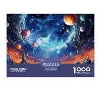 Fantasy Universe Planets 1000 Piece Jigsaw Puzzle Paper for Adults Starry Space Scene Puzzle Game for Family Relaxation Decor Gift 52x38cm/1000pcs