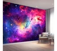 Fantasy Universe Stars Photo Wallpaper, Non-Woven Decoration Poster Picture Wall Mural, Colorful Large Wall Murals Hd Printing Water Proof for Living Room Bedroom Bathroom - 200 x 140 cm (W x H)