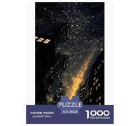 Fantasy Urban Puzzles 1000 Piece Challenge Toy Adults And over 12 Years Old Starry Sky Puzzle Game Educational Challenge Brain Stimulation Home Decoration Gift 38x26cm/1000pcs