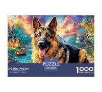 Fantasy Village Under Aurora Sky Recycled Cardboard 1000Pc Jigsaw Puzzle for Asian Town Teenagers Challenging Puzzle Games 38x26cm/1000pcs
