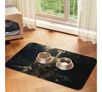 Fantasy Violin Pet Feeding Mat Dog Cat Eating Food Absorbent Leather Tablecloth for and Water Bowl Waterproof No Stains Quick Dry Non-Slip 17.72 * 11.8IN