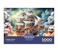Fantasy Voyage Puzzles 1000 Pieces for Adults Jigsaw Cloud City 1000 Piece Puzzle Classic Educational Games Puzzle Colourful Puzzle Game for The Whole for Women Gifts for Men70x50