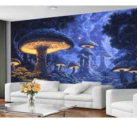 Fantasy Wallpaper & Wall Mural - Magic Mushroom Wallpaper Peel and Stick, Wall Paper for Living Room, Mysterious Forest Large Mural & Home Decor, Self-Adhesive