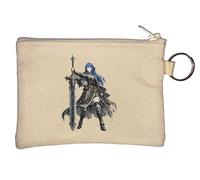 Fantasy Warrior with Massive Sword Key Chain Coin Purse Beige