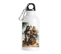 Fantasy warriors on tropical beach Tourist Water Bottle White