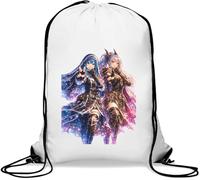 Fantasy Warriors with Magical Armor Gym Sack Casual Drawstring Bag White