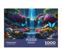 Fantasy Waterfall Forest 1000 Piece Jigsaw Puzzle for Adults Paper Puzzle Game Colorful Nature Scene Relaxing Home Decor 70x50cm/1000pcs 70x50cm/1000pcs