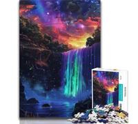 Fantasy Waterfall Landscape Jigsaw Puzzles for Teenagers,Help The Brain Exercise Addictive Toys to Cultivate Patience A Work of Art 50x75cm