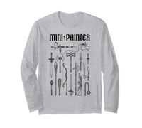 Fantasy Weapons Mini Painter Miniature Airbrush Painting Long Sleeve T-Shirt