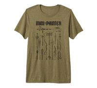 Fantasy Weapons Mini Painter Miniature Airbrush Painting Premium T-Shirt