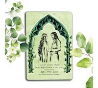Fantasy Wedding Card Elven Style Romantic Postcard with Saying Tolkien Inspired Gift for Wedding Engagement Valentine's Day Wedding Vows with Green Kraft Paper Envelope
