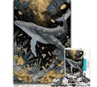 Fantasy Whale 1000 Pieces Jigsaw Puzzle for Adults& Teens,Challenging Game And Family Play with Fully Interlocking Randomly Shaped Pieces 38x26cm