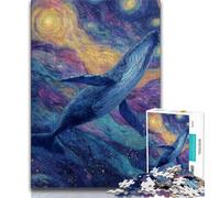 Fantasy Whale 1000 Pieces Jigsaw Puzzles for Adults And Teens,Learning Educational Toys Family Games Unique Birthday And Gifts 38x26cm