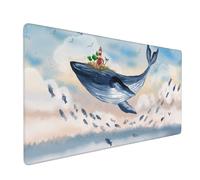 Fantasy Whale Gaming Mouse Pad (1000x500mm) | Stitched Edges & Easy-Clean Surface for Home and Office Use