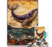 Fantasy Whale Jigsaw Puzzles 1000 Pieces for Adults Teens,Staycation Kill Time with Fully Interlocking Randomly Shaped Pieces 38x26cm
