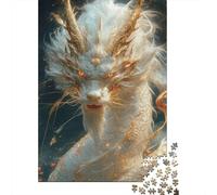 Fantasy White Dragon 1000 Piece Jigsaw Puzzle Paper for Adults Underwater Mystical Scene Puzzle Game for Family 52x38cm/1000pcs