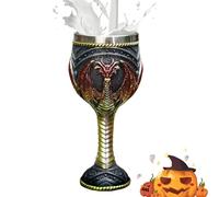 Fantasy Wine Goblet - Medieval Stainless Steel Drinking Cup | Gothic Dragon Goblet for Role Play, Medieval Parties and LARP Events, Stainless Steel Wine Glass Mug for Adults, Handmade