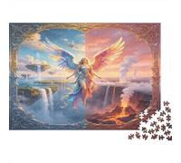 Fantasy Winged Angel 1000 Piece Jigsaw Puzzle Paper for Adults Magical Twilight Landscape Puzzle Game for Family Relaxation Gift nan