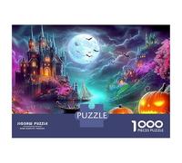 Fantasy Winter Landscape Jigsaws Suitable for Decompression And Wall Decor 1000 Piece Puzzle Halloween Castle in Cosmic Night Challenge Toy Gifts for Adults And Kids 70x50cm/1000pcs
