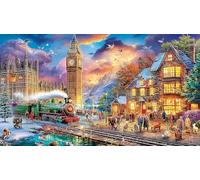 Fantasy-Winter-Landscape-with-Wolf-and-Moon 1000 Piece Jigsaw Puzzle for Adults - Recycled Cardboard Decoration 38x52cm/1000pcs