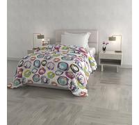 Fantasy Winter Quilt Made in Italy, Abstract Circles, Single 170 x 260 cm