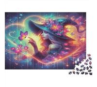 Fantasy Witch Art Jigsaws 1000 Pieces for Adults with No Two Pieces Alike Jigsaws 1000 Pieces for Brain Training And Stress Relief Toys for Adults 70x50cm/1000pcs