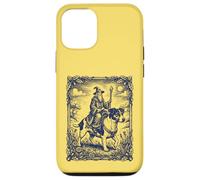Fantasy Wizard Riding Dog Jack Russel Vintage Engraving Art Case for iPhone 12/12 Pro