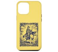 Fantasy Wizard Riding Dog Jack Russel Vintage Engraving Art Case for iPhone 12 Pro Max