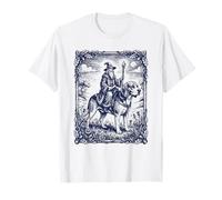 Fantasy Wizard Riding Hound Dog Beagle Mystical Art T-Shirt