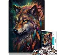 Fantasy Wolf 1000 Piece Jigsaw Puzzle for Adults Teens,Learning Educational Toys Family Games Birthday Present,Gifts 38x26cm