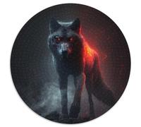 Fantasy Wolf 1000 Piece Jigsaw Puzzle Round Jigsaw Puzzles 1000 Pieces for Adults Erfect for Home Decor, Birthdays, Holidays, And Gifts 67.5x67.5cm