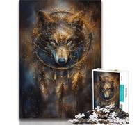 Fantasy Wolf 1000 Piece Jigsaw Puzzles,Educational Game Challenge Toy Wall Decoration Unique Birthday And Xmas Gifts (75x50cm)