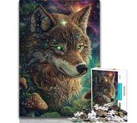Fantasy Wolf 1000 Piece Jigsaw Puzzles for Adults,Family Game Stress Reliever Difficult Challenge Artists Collection,Fine Art (38x26cm)