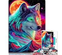 Fantasy Wolf 1000 Piece Jigsaw Puzzles for Teenagers Gifts,family Fun Games Is Ideal As A Gift for The Whole Family 38x26cm
