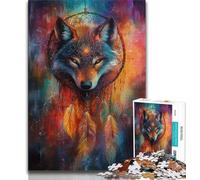 Fantasy Wolf 1000 Pieces Jigsaw Puzzle for Adults& Teens,Stress Reliever Difficult Challenge Unique Home Decor And Gifts (75x50cm)