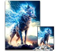 Fantasy Wolf 1000Piece Jigsaw Puzzles for Adults Interactive Family Game Ideal Family Activity Game 1000 PCS(38x26cm)