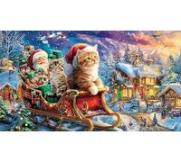 Fantasy-Wolf-Among-Colorful-Clouds 1000 Piece Jigsaw Puzzle for Adults - Recycled Cardboard Decoration 75x50cm/1000pcs