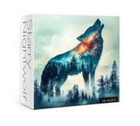 Fantasy Wolf Forest Puzzles for Adults 1000 Pieces, Mystery Wildlife Nature Jigsaw Puzzles, Animal Landscape Art Puzzles
