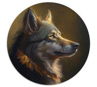 Fantasy Wolf Jigsaw Puzzle 1000 Pieces Round JigsawPuzzle 1000 Pieces for Adults Intricate Design for Teenagers, DIY Decor, And Brain-Boosting Fun 67.5x67.5cm