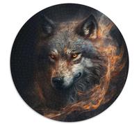 Fantasy Wolf Jigsaw Puzzles for Adults 1000 Piece Cardboard Jigsaw Puzzles Perfect Home Or Office Decor, Ideal 67.5x67.5cm